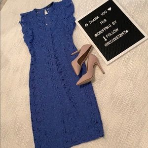 Zara Blue Lace Dress-XS